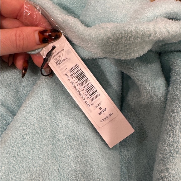 Alice + Olivia Soft Blue Knit Cardigan